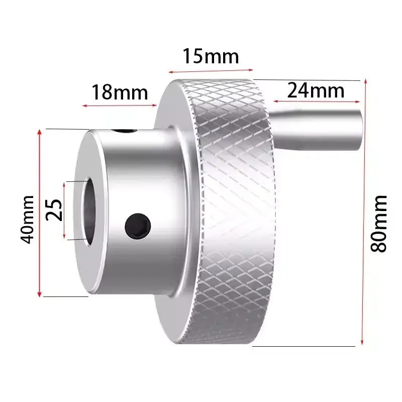 Aluminum Alloy Knurled Handwheel 50/60/80Mm 33