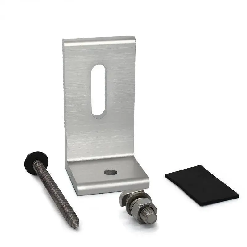 High Quality L-Type  Panel Mounting Bracket Solar End Clamp 100% Aluminum Solar Clamp For Framed Module 1