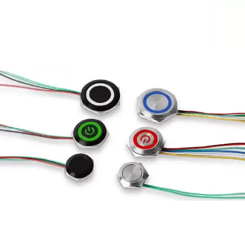 Black Body- Ultra-Thin Momentary Metal Push Button Switch With Wire Thread 1