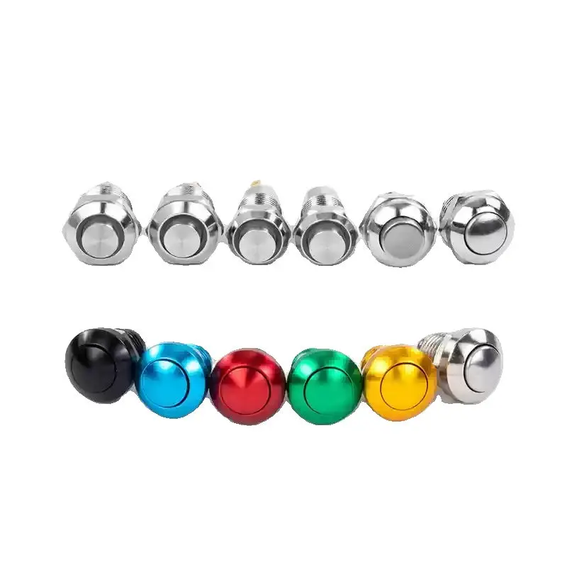 Earu -1Pc 8Mm Momentary Metal Push Button Switch Waterproof 1