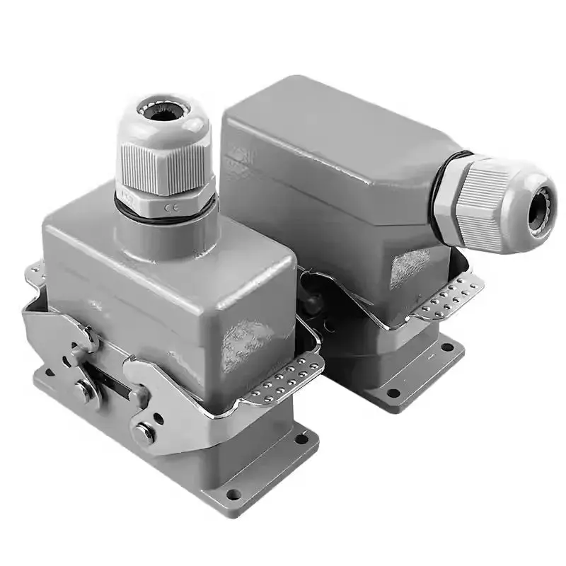 10 Pin Rectangular Heavy Duty Connector Hdc-He-010-1/2/3/4-F/M 16A Waterproof Aviation Plug Socket 1