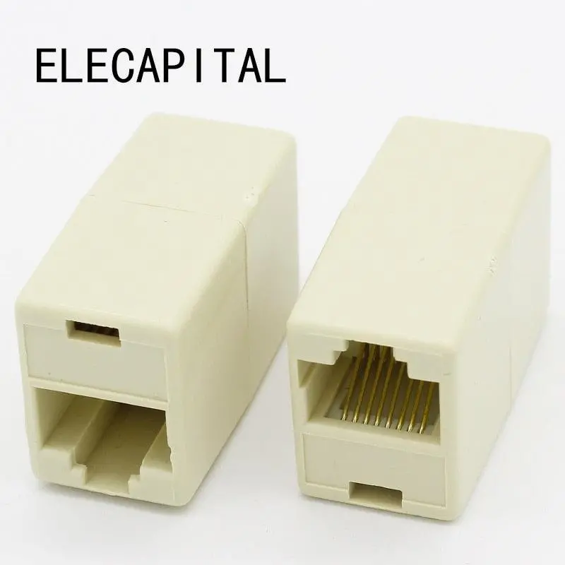 Imc Hot 10 Pcs Rj45 8P8c Double Ports Female Plug Telephone Connector 1