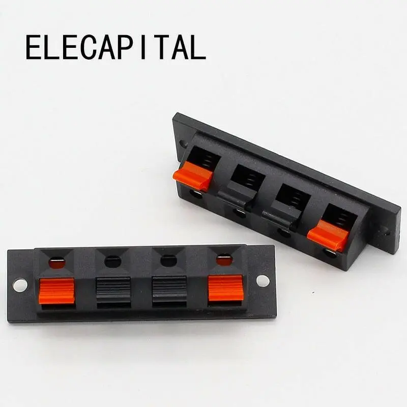 Imc Hot Single Row 4 Pin 4 Position Speaker Terminal Board Connectors 5 Pcs 1