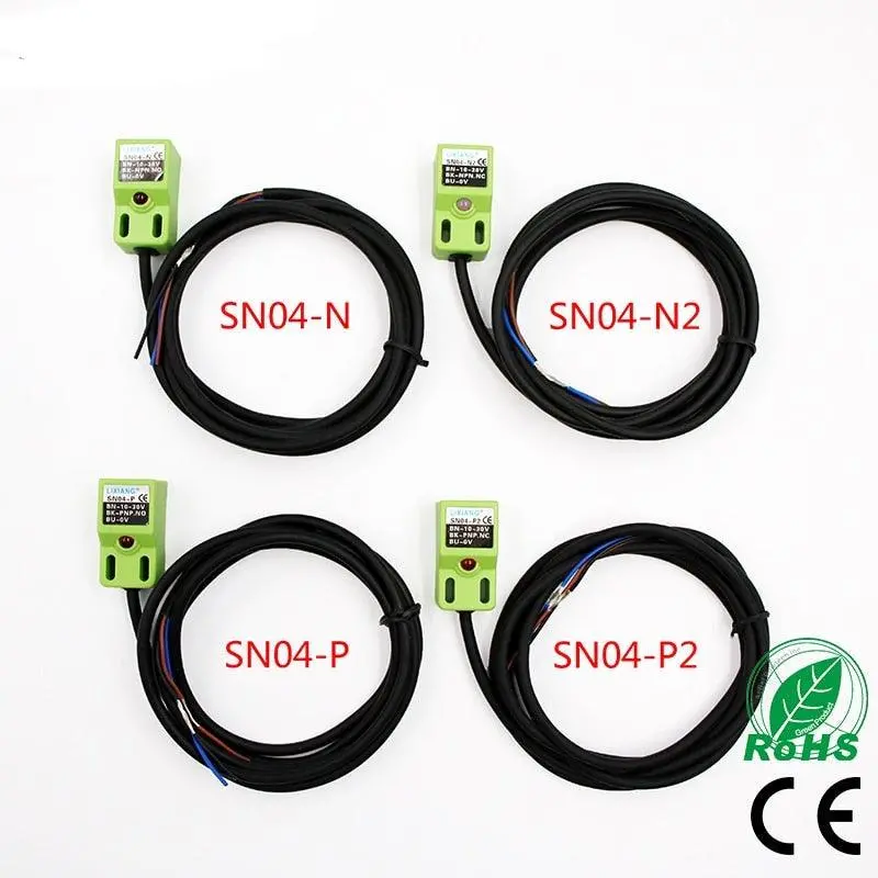 Inductive Proximity Sensor Sn04-N Sn04-N2 Sn04-P Sn04-P2 Dc Npn Pnp No Nc 4Mm Dc 6-36V Proximity Switch Sensor Sn04 1