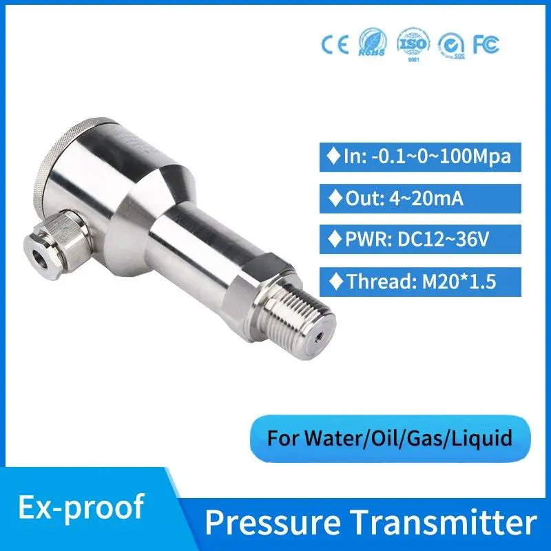 Industrial Explosion-Proof Diffused Silicon Pressure Transmitter Anti-Explosion Absolute 4-20Ma Pressure Transmitter 1