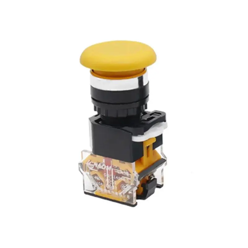Installation Hole 22Mm Mushroom Head Push Button Momentary/Self-Locking Red Green Yellow Yj139-La38a-11M La38-11Mzs 3