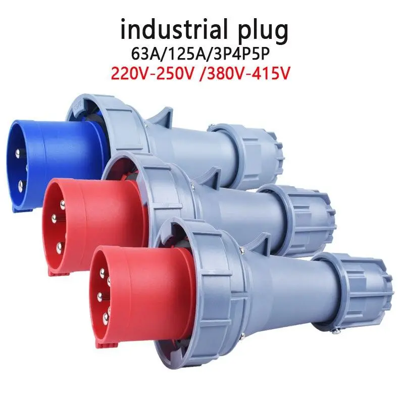 Ip67 New Industrial Plug And Socket 63A 125A 3P/4P/5P Pa66 Wall Mounted Socket 18