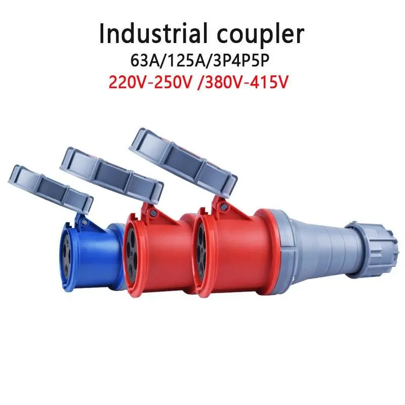 Ip67 New Industrial Plug And Socket 63A 125A 3P/4P/5P Pa66 Wall Mounted Socket 19