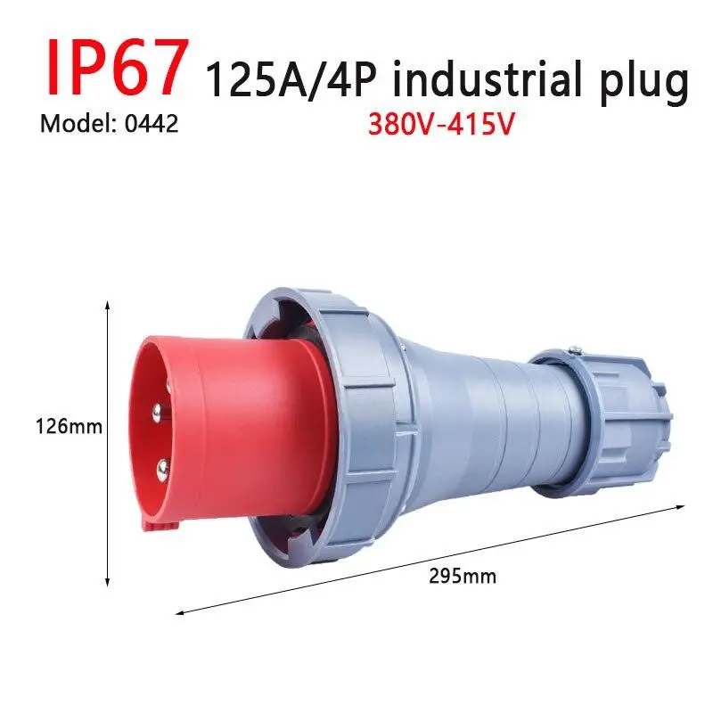 Ip67 New Industrial Plug And Socket 63A 125A 3P/4P/5P Pa66 Wall Mounted Socket 22