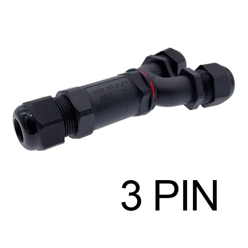 Ip68 Electrical Cable Waterproof Connector Y Branch Connectors 2/3/4/5 Pin 32A 450V Cable Wire Gland Sleeve Connector 2