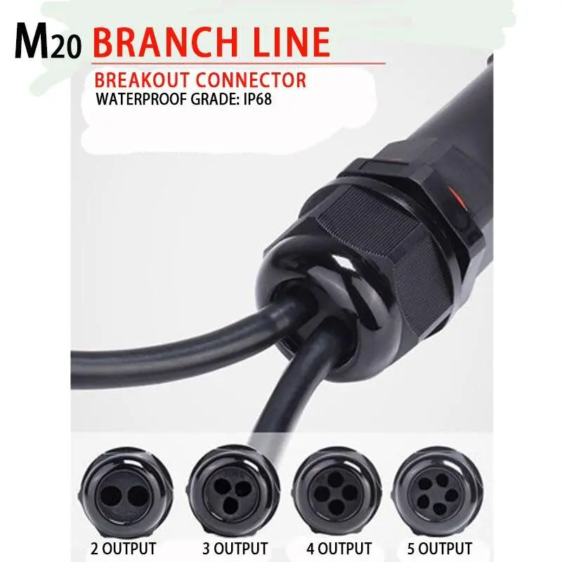 Ip68 Waterproof Connector Assembly Type Wire And Cable Breakout Connector 2/3/4/5Pin Optional 1