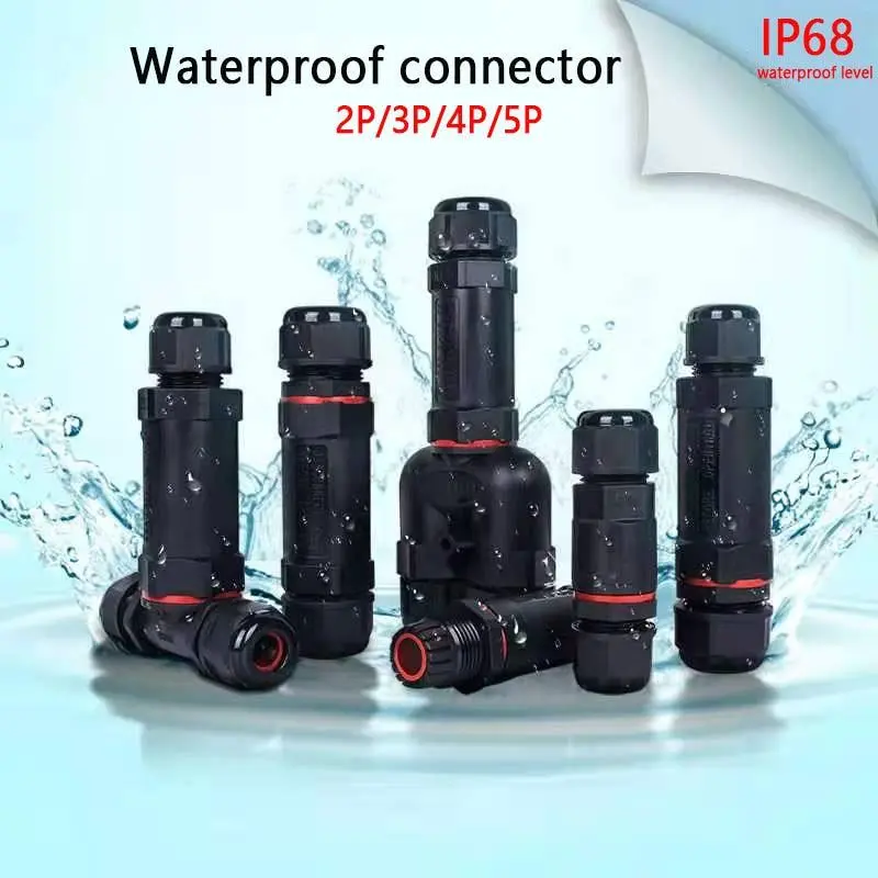 Ip68 Waterproof Connector Assembly Type Wire And Cable Quick Connector 2/3/4/5Pin Optional 1