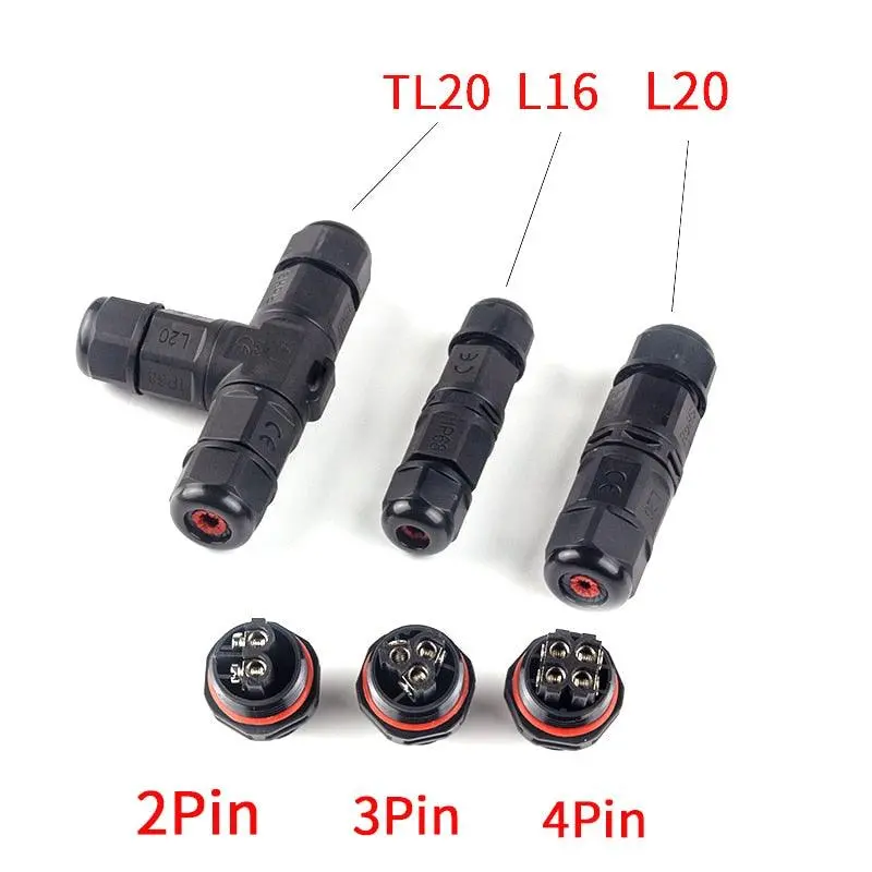 Ip68 Waterproof Connector Assembly Type Wire And Cable Quick Connector 2/3/4/Pin 1