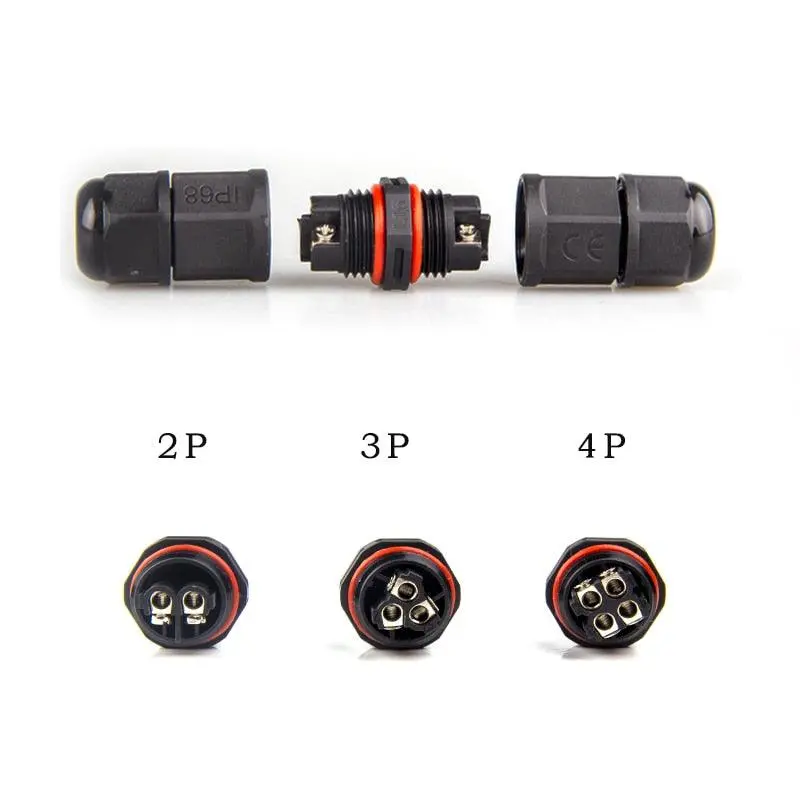 Ip68 Waterproof Connector I-Type L16 2/3 Pin Electrical Terminal Adaptor Wire Connector 6