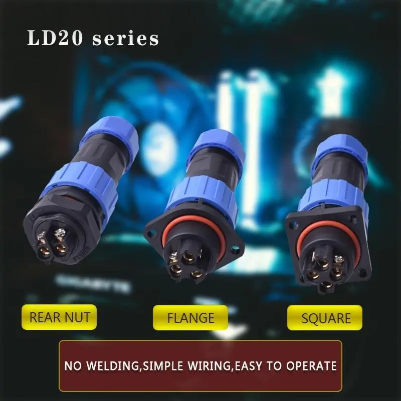 Ip68 Waterproof Connector Ld20 No Soldering Cable Connector 1