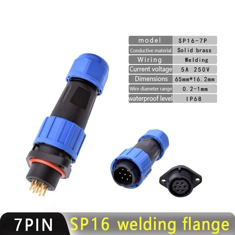 Ip68 Waterproof Connector Sp16 2P~9P 17