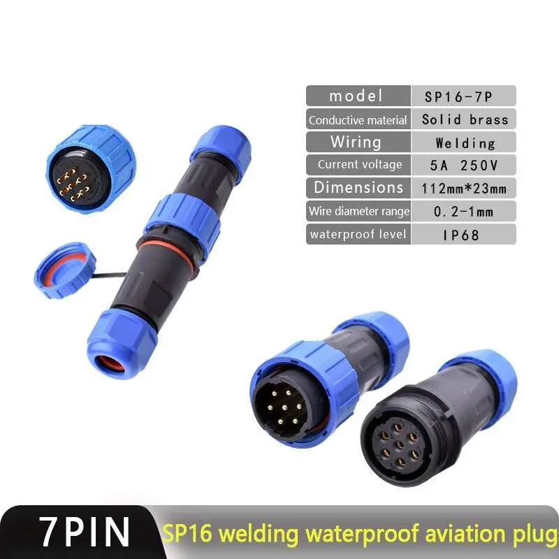 Ip68 Waterproof Connector Sp16 2P~9P 5