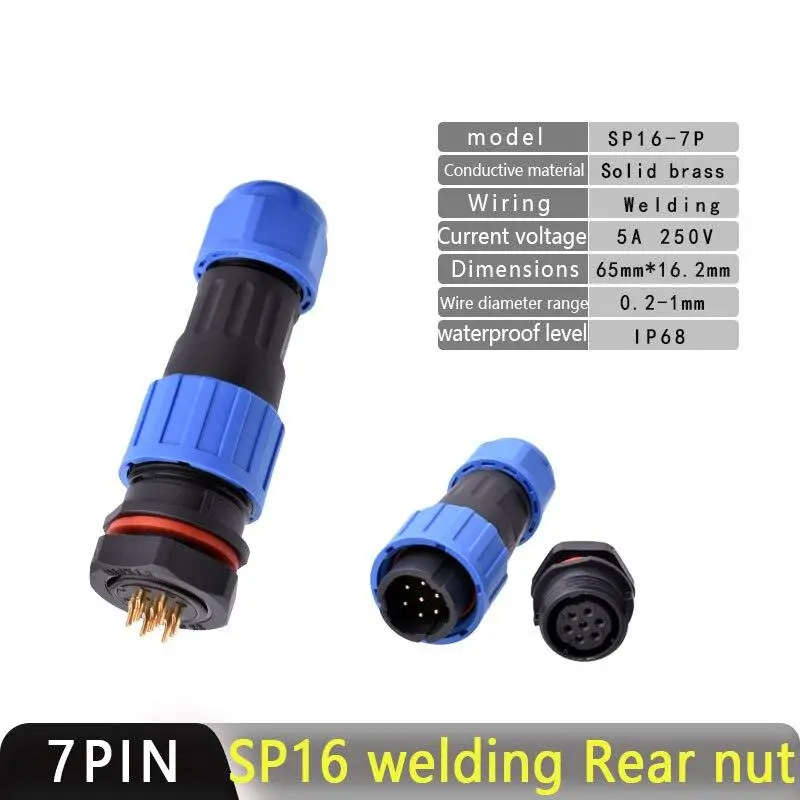 Ip68 Waterproof Connector Sp16 2P~9P 11