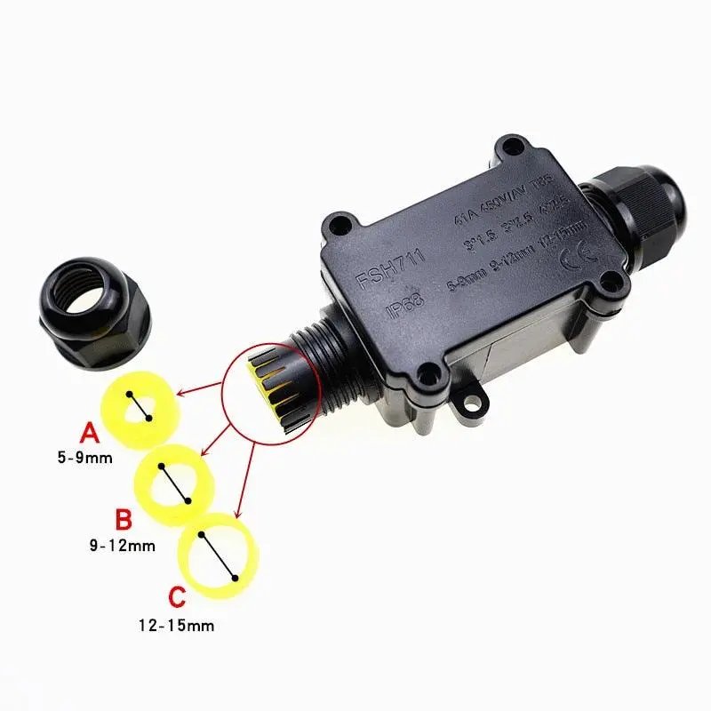 Ip68 Waterproof Junction Box 2/3Way 5-15Mm For Led Lights 1