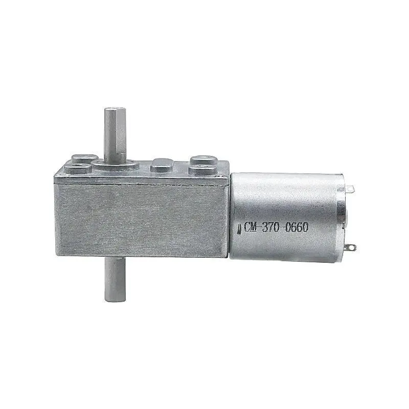 Jgy-370 Double Shaft 12V Dc Electric Motor 24V Dc Motor 6V Worm Gear Motor 1
