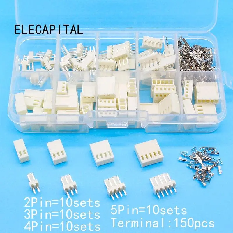 Kf2510 Kits 40 Sets Kit In Box 2P 3P 4P 5 Pin 2.54Mm Pitch Terminal / Housing / Pin Header Connectors Adaptor 1