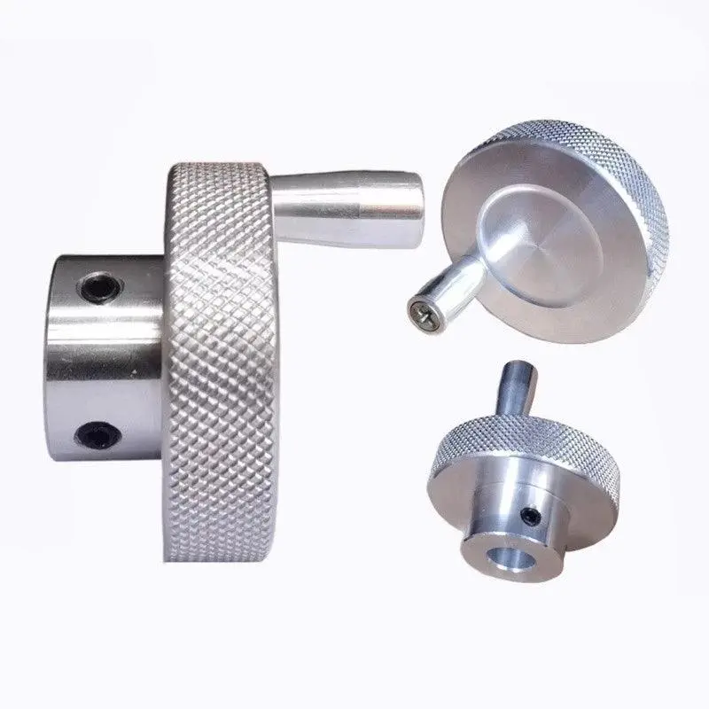 Aluminum Alloy Knurled Handwheel, Circular Rotating Disc Handle, Lathe Machine Hand Wheel, Slide Table Knob, Mechanical Manipulator Handwheel Disc Grip 6
