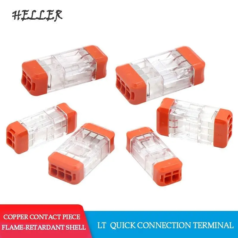 Lt 22/33 Fast Wire Cable Connectors Mini Universal Compact Conductor Spring Splicing Wiring Connector Push-In Terminal Block 1