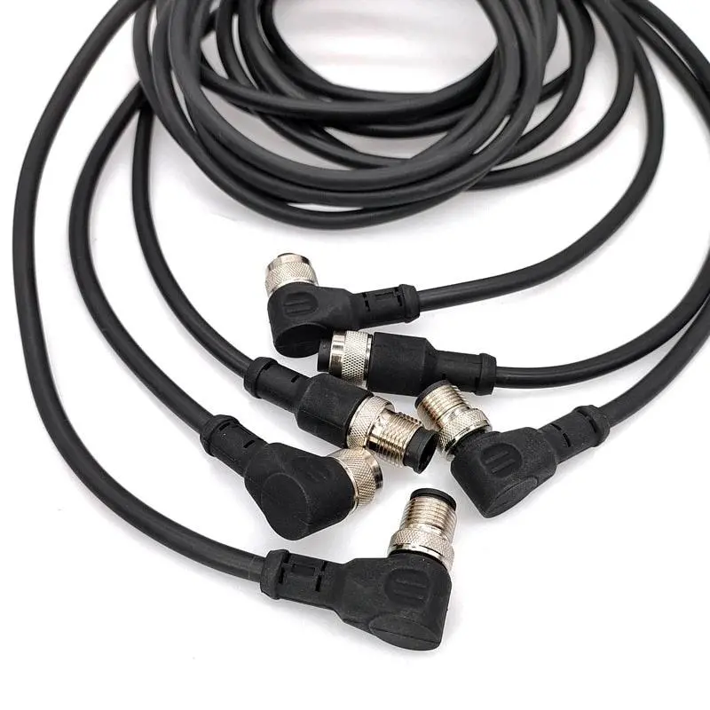 M12 Sensor Connector Cable Double Head Male Female 2M Wire Waterproof 4Pin 5Pin 8Pin 1