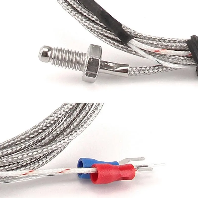 M6/M8 K Type Thermocouple Control Thread Screw Probe Temperature Sensor 0-400℃ 4