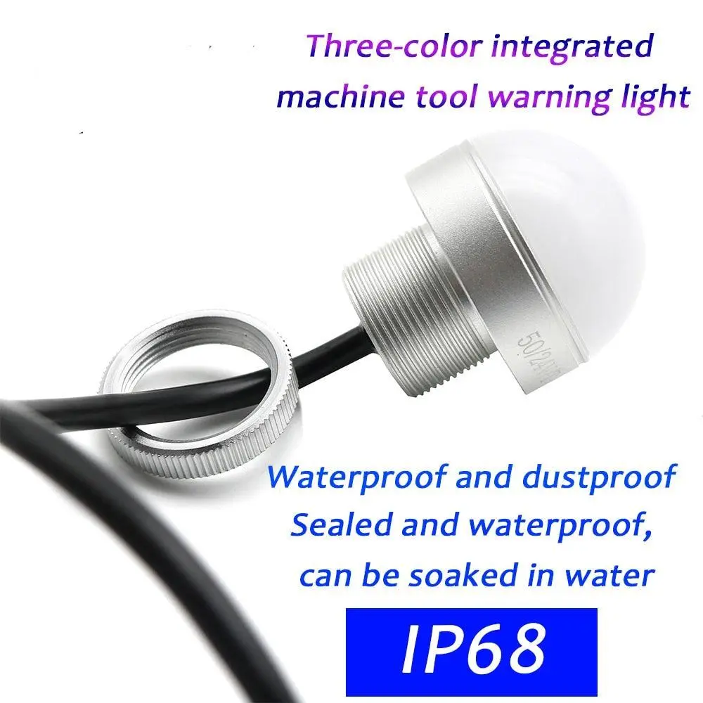 Machine Tool Three-Color Light Buzzer Waterproof Semicircle Signal Warning Light Small Equipment Led 12V 24V Red Yellow Green 1