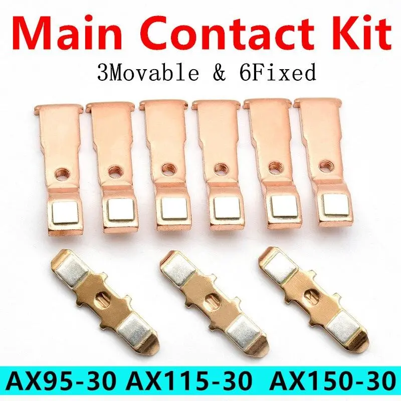 Main Contact Kit For Ax95-30 Ax115-30 Ax150-30 Contactor Repair Kit Moving And Fixed Contacts 2