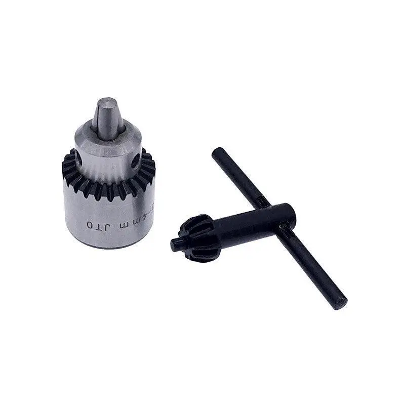 Mini Drill Chuck Micro 0.3-4Mm Jt0 Taper Mounted Drill Chuck And Chuck Key Lathe Accessories Adapter With Key 1