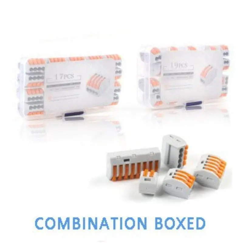 Mini Type Boxed 21 Series Quick Push-In Wire Connector Universal Compact Terminal Block Small Led Light Cable Splitter Connector 1