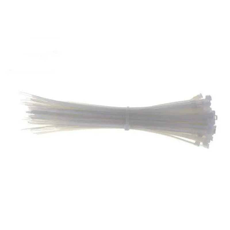 Mr- 100Pcs 3 X 60/80/100/120/150/200Mm Wire Zip Ties/Black White Optional 2