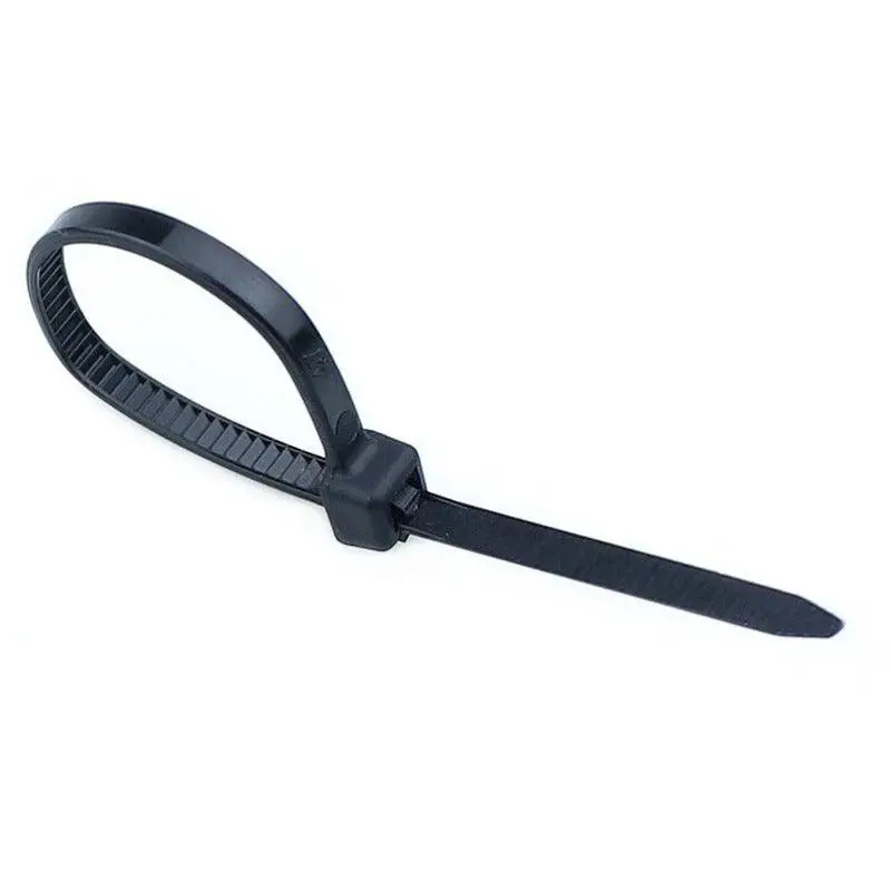 Mr- 100Pcs 3 X 60/80/100/120/150/200Mm Wire Zip Ties/Black White Optional 3