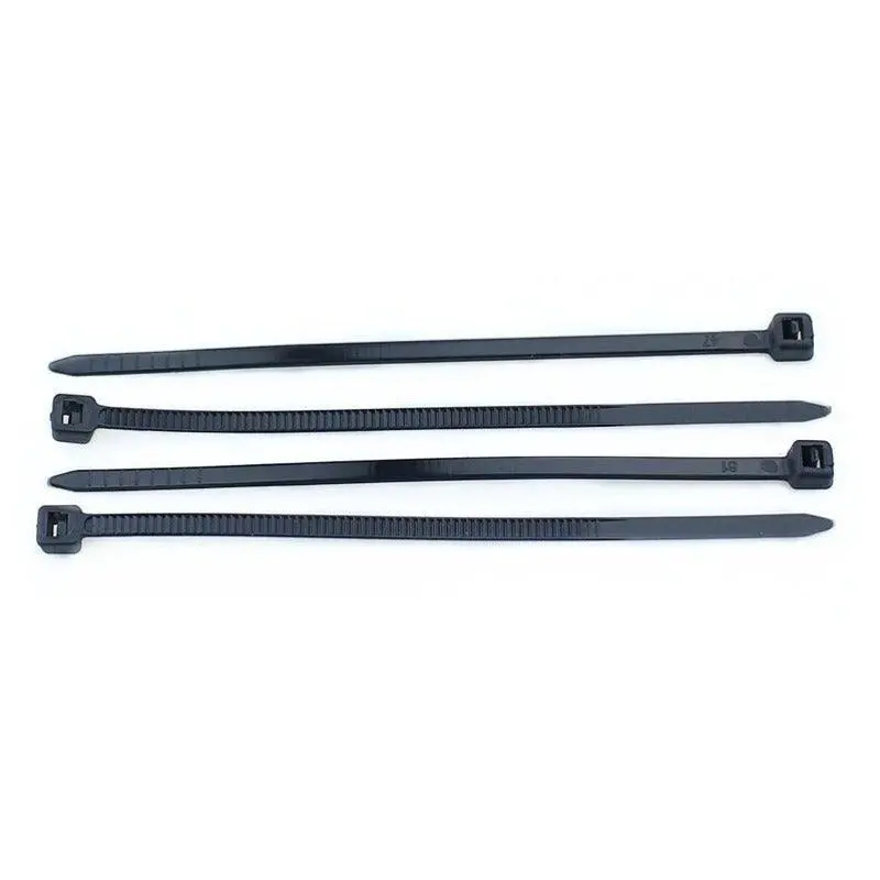 Mr- 100Pcs 3 X 60/80/100/120/150/200Mm Wire Zip Ties/Black White Optional 5