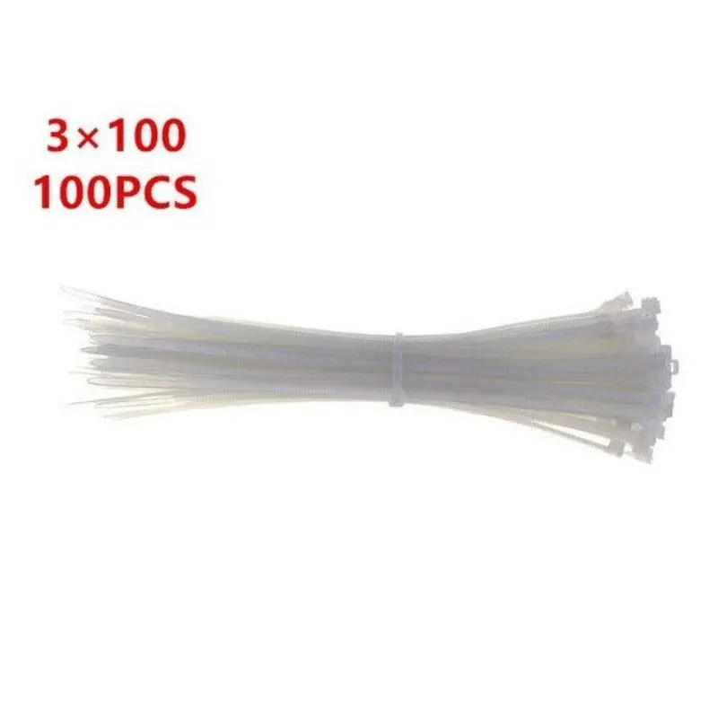 Mr- 100Pcs 3 X 60/80/100/120/150/200Mm Wire Zip Ties/Black White Optional 6