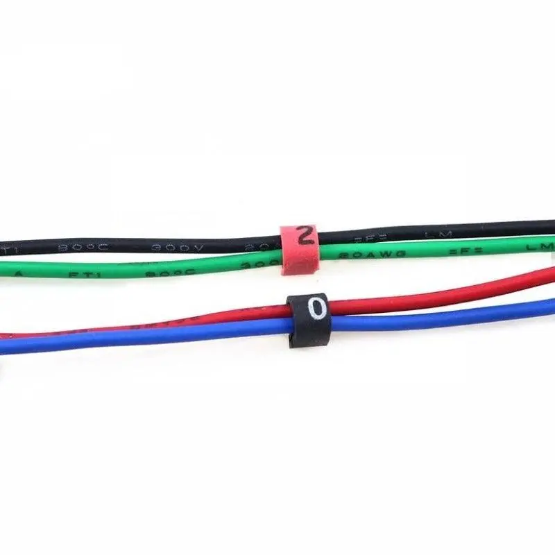 Mr- 500Pcs Ec-0 Colored Cable Wire Marker| 0 To 9 For Cable Size 1.5 Sqmm Colored 2