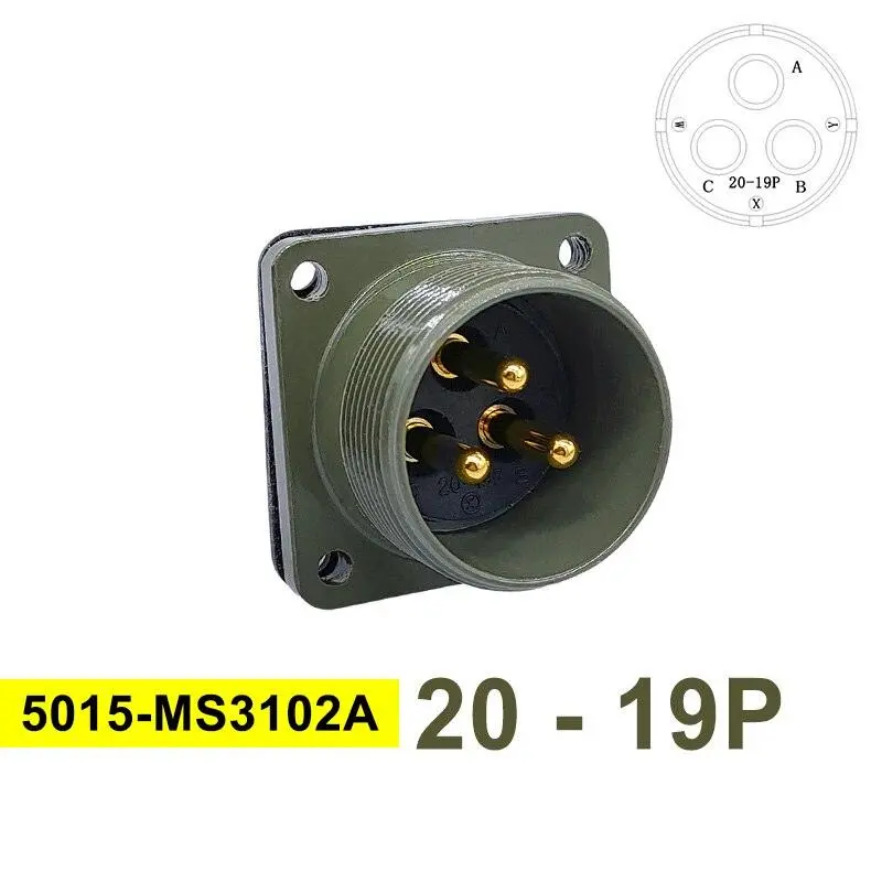 Ms3102a Military Specification Connector 5015 Mil Std 20-23 Circular Connectors Mil-C 20-19 20-4 Plug Ms3106a Ms3108a Socket 15