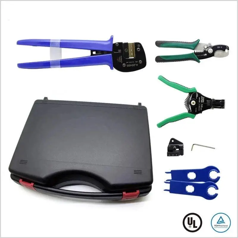 Mti Tools Wire Crimper Tools Kit Solar Cable Solar Plug Terminal Crimper Plier Wire Cutter  Wire Stripper Solar Spanner Wrench 1