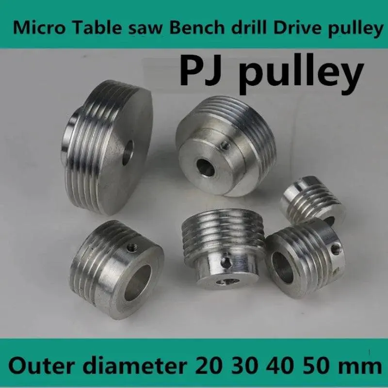 New Multi-Groove Wedge Belt Pulley Pj Micro Table Saw Drill Lathe Bead Machine Motor Spindle Tailstock Thimble Tool Post 1