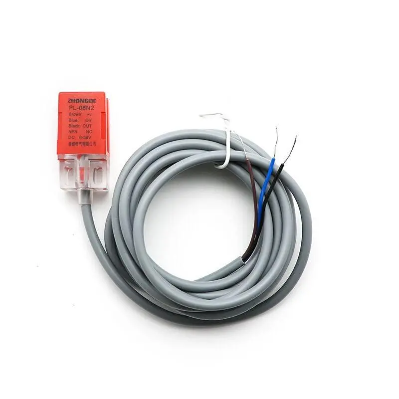 Pl-08N2 Square Proximity Switch Inductive Sensor Metal Switch Three-Wire Npn Normally Closed Dc 6V 36V 1