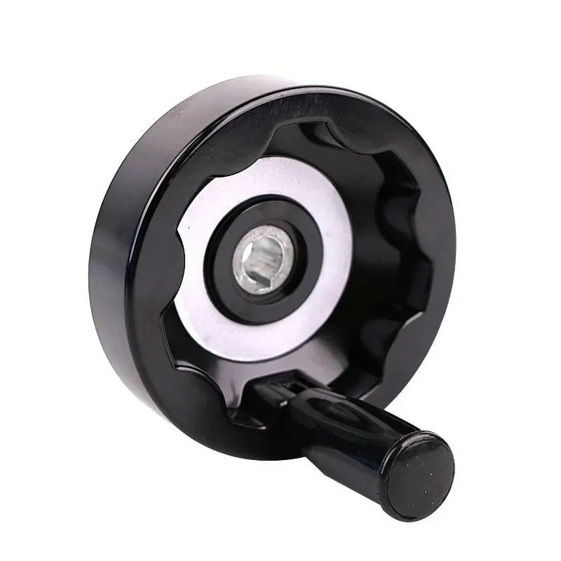 Plastic Handwheel 10-25Cm Alloy Folding Lathe Milling Machine Inside Ripple Hand Wheel With Rotating Handle Machine Accessories 2