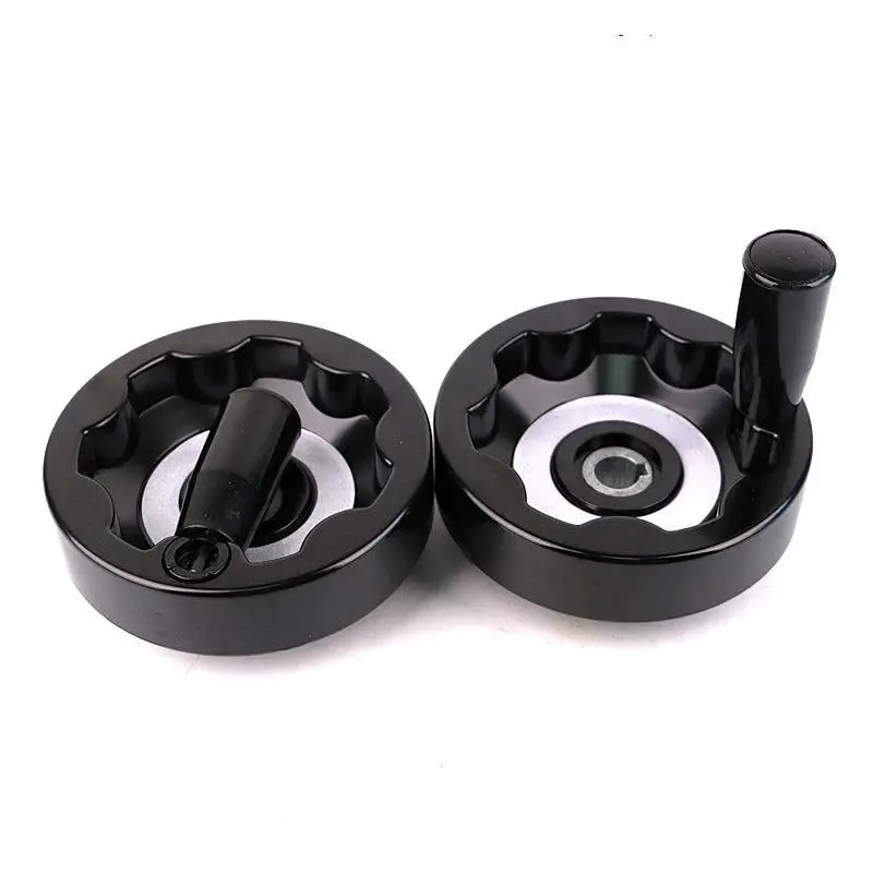 Plastic Handwheel 10-25Cm Alloy Folding Lathe Milling Machine Inside Ripple Hand Wheel With Rotating Handle Machine Accessories 3