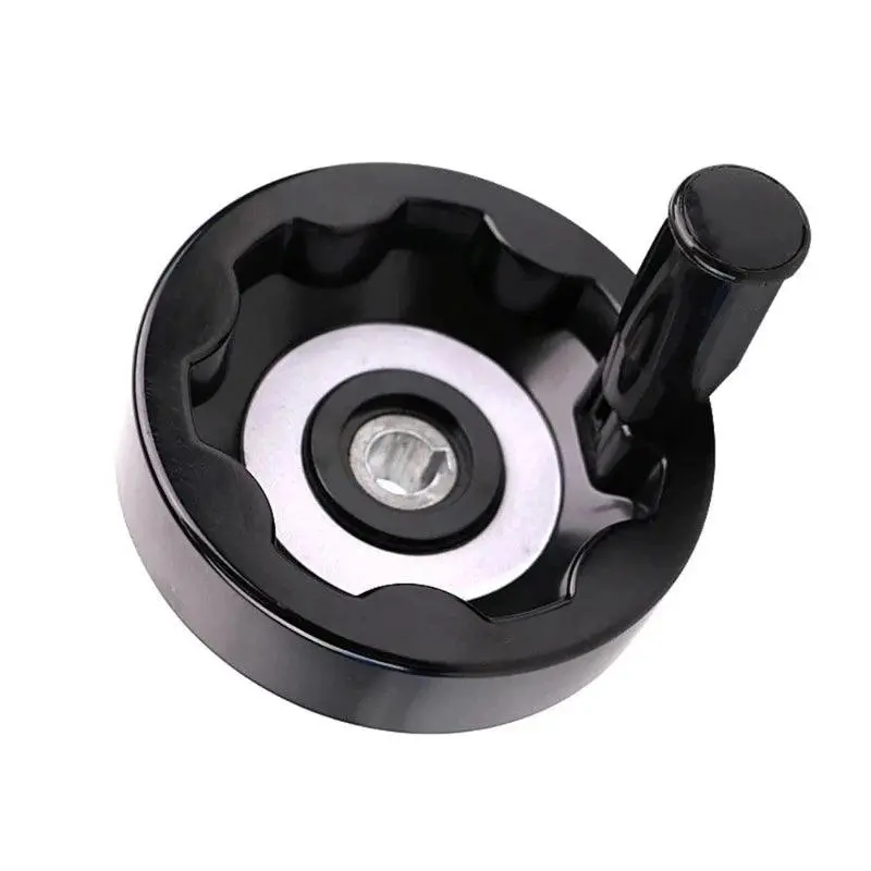 Plastic Handwheel 10-25Cm Alloy Folding Lathe Milling Machine Inside Ripple Hand Wheel With Rotating Handle Machine Accessories 5