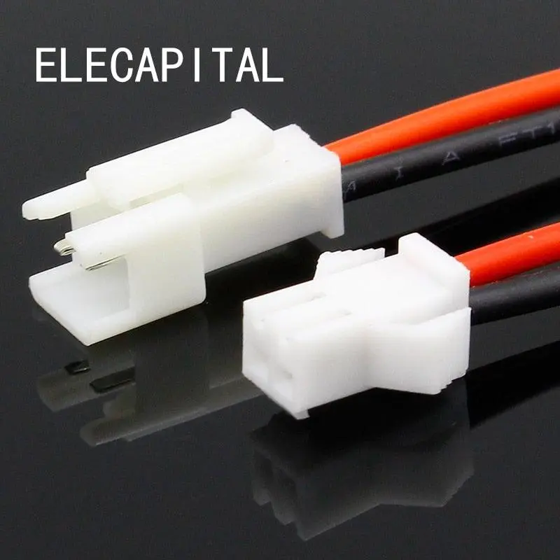 Promotion! 10Pairs 10Cm Long Jst Sm 2Pins Plug Male To Female Wire Connector 1