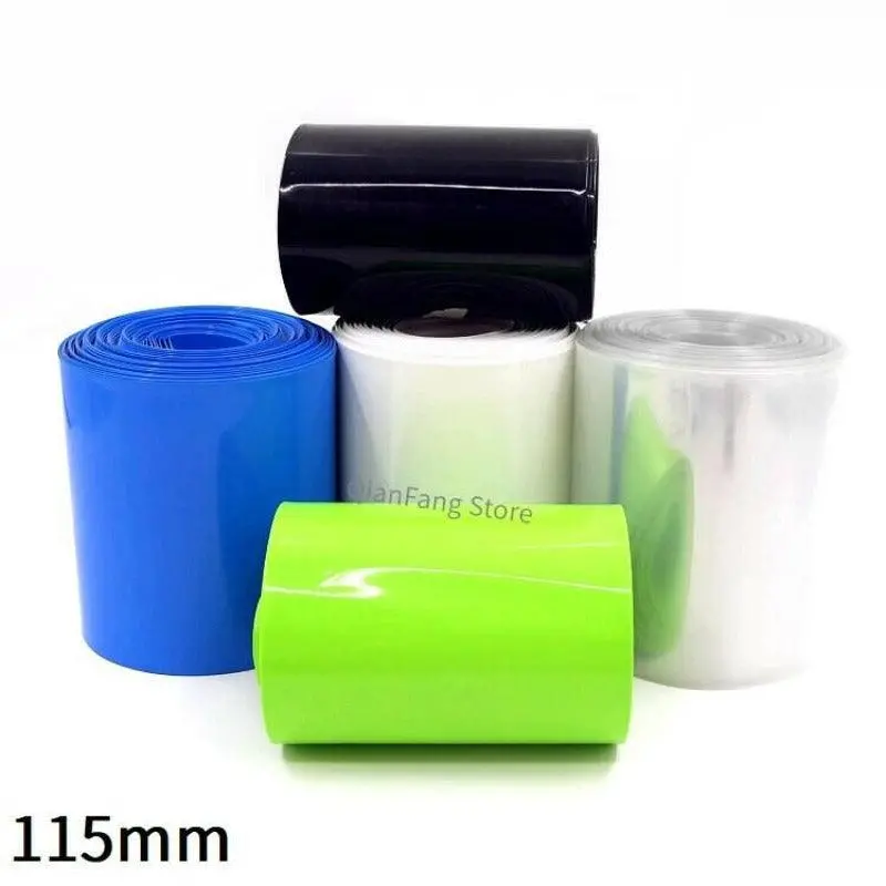 Pvc Heat Shrink Tube 145Mm Width Blue Multicolor Shrinkable Cable Sleeve Sheath Pack Cover For 18650 Lithium Battery Film Wrap 1