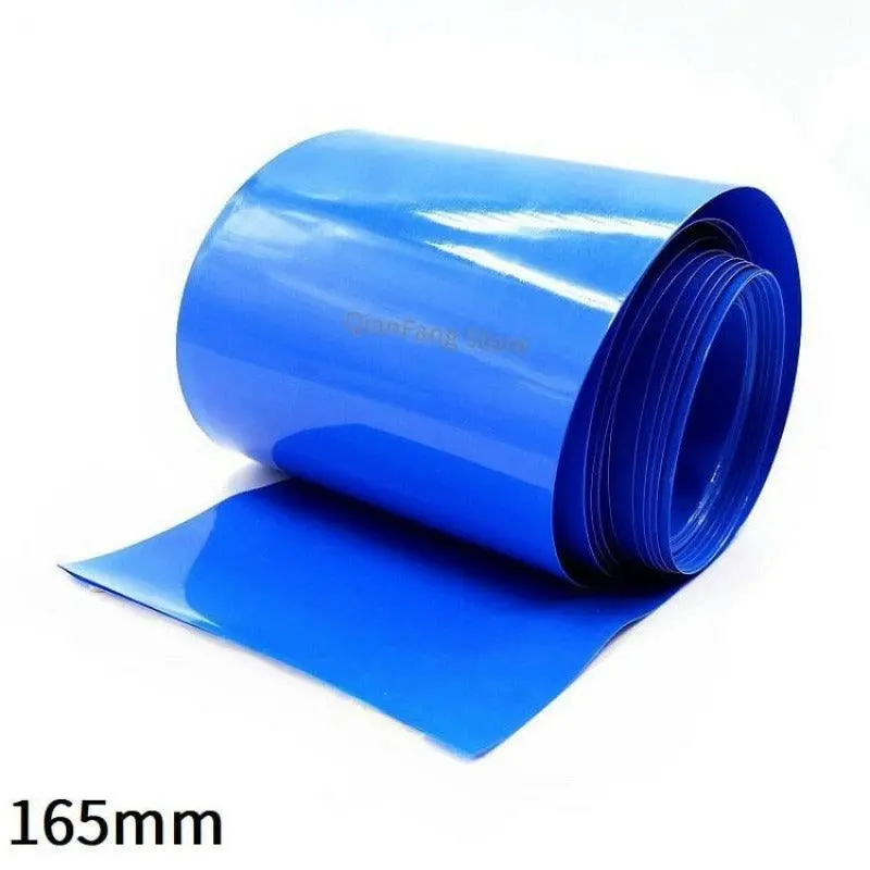 Pvc Heat Shrink Tube 165Mm Width Blue Protector Shrinkable Cable Sleeve Sheath Pack Cover For 18650 Lithium Battery Film Wrap 1