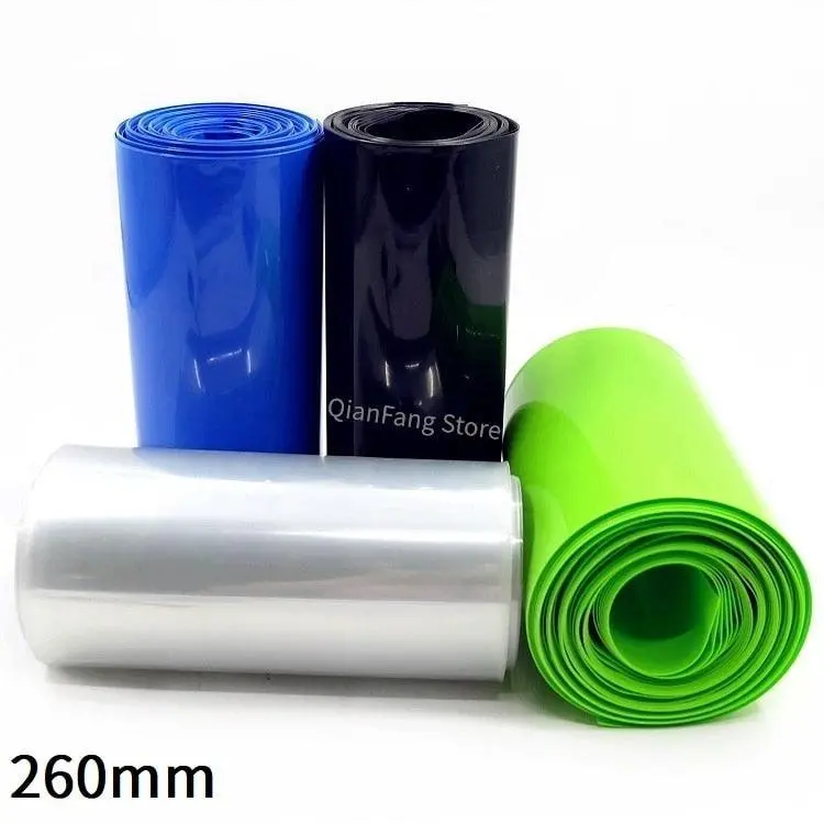 Pvc Heat Shrink Tube 260Mm Width Blue Black Green For 18650 Lithium Battery Film Wrap 1