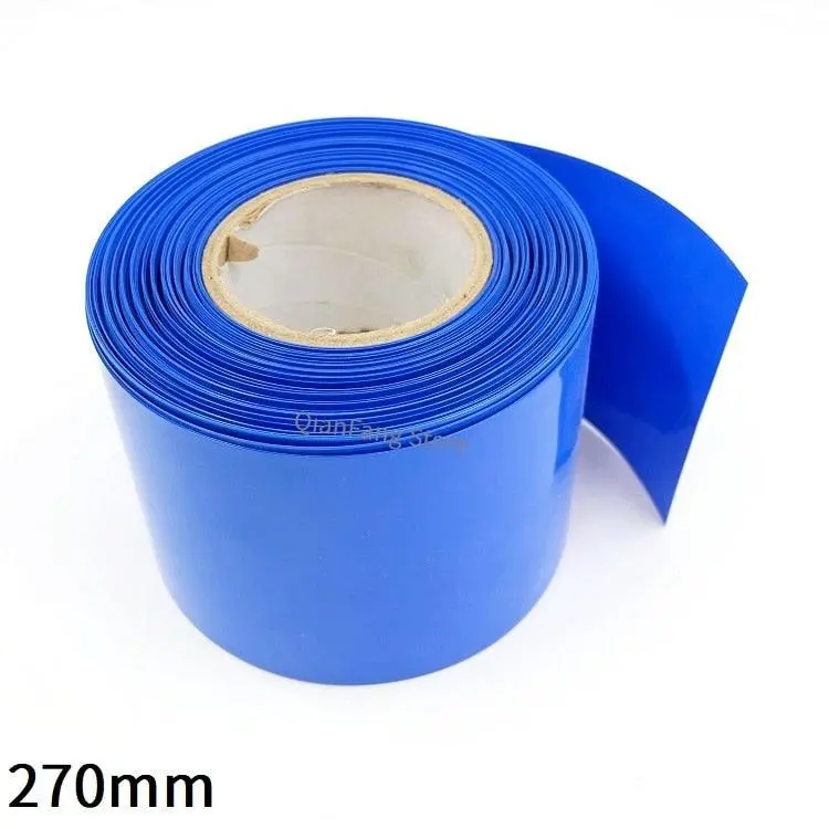 Pvc Heat Shrink Tube 270Mm Width Blue Protector Shrinkable Cable Sleeve Sheath Pack Cover For 18650 Lithium Battery Film Wrap 1